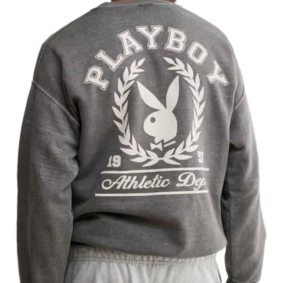 PLAYBOY Other - Playboy Bunny Logo Sweatshirt Crewneck Pullover Size M‎ Gray Unisex Casual